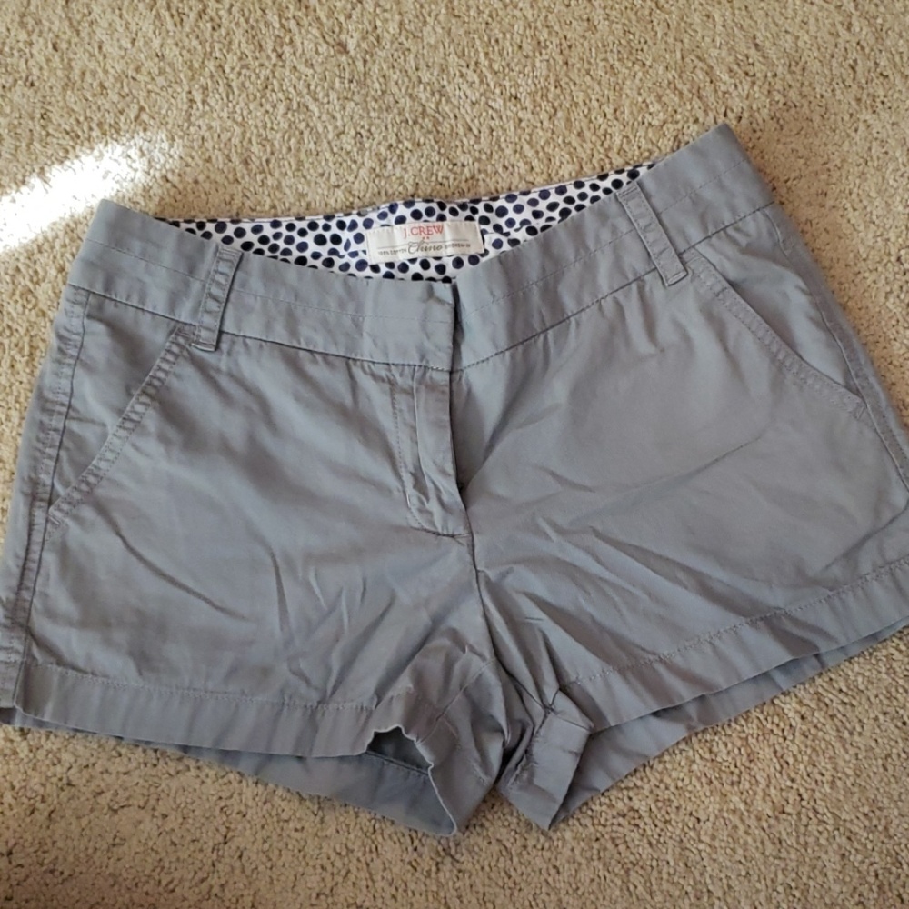 J Crew gray chino shorts size 2